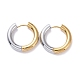 Two Tone 304 Stainless Steel Hinged Hoop Earrings for Women(EJEW-A073-01C)-1