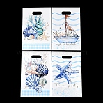 50Pcs Mediterranean Theme OPP Plastic Packaging Bags, Rectangle, Mixed Shapes, 25x16.3x0.01cm(ABAG-F011-04)