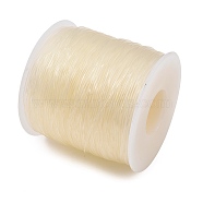 Round Elastic Crystal Thread, Stretchy Bracelet String, Pale Goldenrod, 1mm, about 109.36 Yards(100m)/Roll(EW-XCP0001-15)