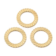 Ion Plating(IP) 316 Stainless Steel Linking Rings, Real 24K Gold Plated, 18x1mm, Hole: 12mm(STAS-K258-18G)