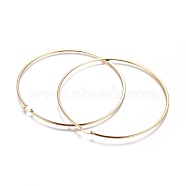 304 Stainless Steel Big Hoop Earrings, Hypoallergenic Earrings, Ring, Golden, 104x100.5x2mm, 12 Gauge, Pin: 0.8mm(EJEW-L226-001A)