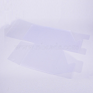 Frosted PVC Rectangle Favor Box Candy Treat Gift Box, for Wedding Party Baby Shower Packing Box, White, 310x220x1mm, Unfold: 11x11x11cm(CON-WH0074-01B)