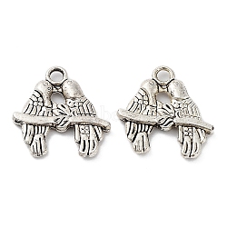 Tibetan Style Alloy Pendants, Cadmium Free & Lead Free, Bird, Antique Silver, 18x17x2.5mm, Hole: 2.2mm, about 746pcs/1000g(FIND-Q094-02AS)