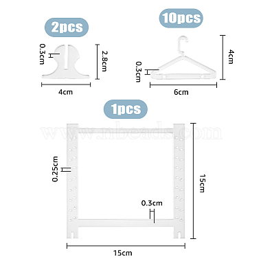 Transparent Acrylic Earring Hanging Display Stands(EDIS-FH0001-05)-2