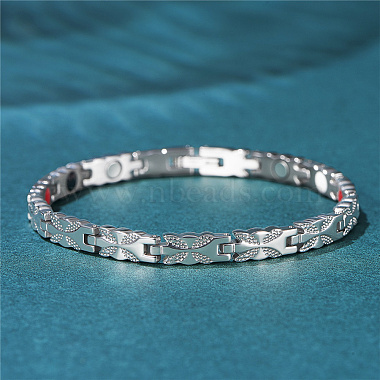 SHEGRACE Stainless Steel Panther Chain Watch Band Bracelets(JB679A)-6