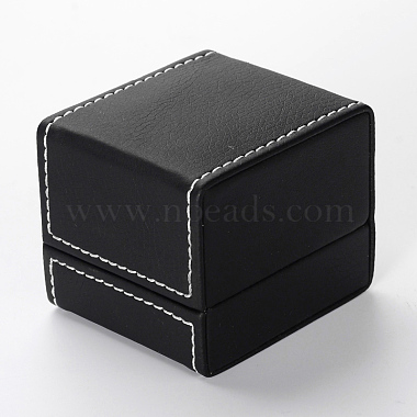 Rectangle Imitation Leather Ring Boxes(LBOX-F001-04)-2