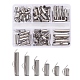 90Pcs 6 Style 304 Stainless Steel Slide On End Clasp Tubes(STAS-YW0001-20)-1