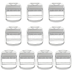 10Pcs Rectangle Alloy Buckles, For Strapping Bags, Garment Accessories, Platinum, 37x29.5x5.5mm(FIND-CY0002-23P)
