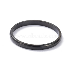 2mm Polished Plain Dome Finger Ring for Girl Women, 304 Stainless Steel Rings, Electrophoresis Black, US Size 5(15.7mm)(RJEW-C012-05B-EB)