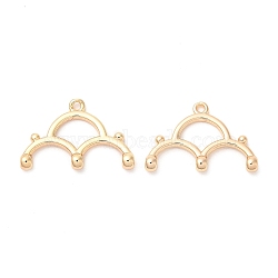 Brass Chandelier Component Links, Cloud, Real 18K Gold Plated, 12x18x2.6mm, Hole: 1mm & 0.8mm(KK-K333-40G)