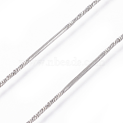 304 Stainless Steel Snake Chains, Soldered, Stainless Steel Color, 0.9~1mm(CHS-L020-025P)