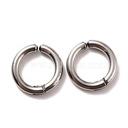 304 Stainless Steel Clip-on Earrings, Hypoallergenic Earrings, Ring, Stainless Steel Color, 18x3mm(EJEW-Z014-01B-P)