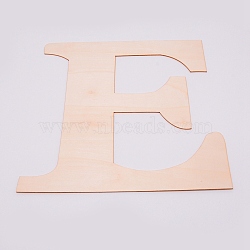 Unfinished Wood Shape, Customizable, Letter, Letter.E, 29.6x28x0.2cm(WOOD-WH0109-01E)
