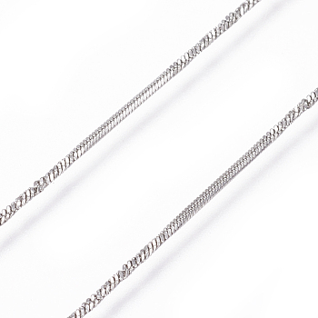 304 Stainless Steel Snake Chains, Soldered, Stainless Steel Color, 0.9~1mm