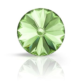 Preciosa&reg MAXIMA Crystal Round Stones, Czech Crystal, Bicone(436 11 177 Rivoli), Dura Foiling, 50520 Peridot, SS47(10.55~10.9mm), 144pcs/gross