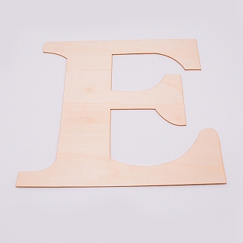 Unfinished Wood Shape, Customizable, Letter, Letter.E, 29.6x28x0.2cm