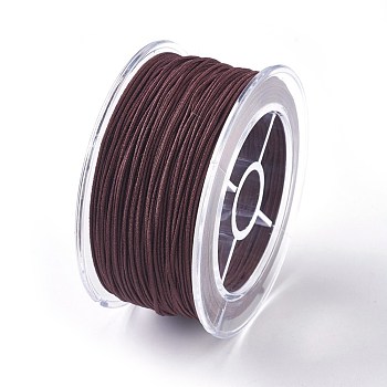 Elastic Cord, Coconut Brown, 0.6mm, about 38.27 yards(35m)/roll, 1roll/box