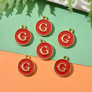 Golden Plated Alloy Enamel Charms(ENAM-S118-03G)-5