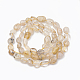 Chapelets de perles en quartz rutiles d'or naturel(G-S331-6x8-013)-2
