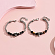 2Pcs 2 Style Natural Obsidian Beaded Bracelets Set(VB2931)-1