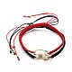 Couple Adjustable Nylon Thread Braided Bead Bracelets(BJEW-JB05448)-1