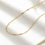 Brass Ball Column Link Chain Necklaces, Long-Lasting Plated, Rack Plating, Lead Free & Cadmium Free, Real 18K Gold Plated, 17.72 inch(45cm)(NJEW-A042-06G)