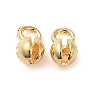 Brass Charmts, Round Charm, Real 18K Gold Plated, 6x4x3.5mm, Hole: 1.3mm(KK-H455-56G)