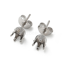 316 Surgical Stainless Steel Stud Earring Findings, Stainless Steel Color, 5x16mm(STAS-Z118-03P-03)