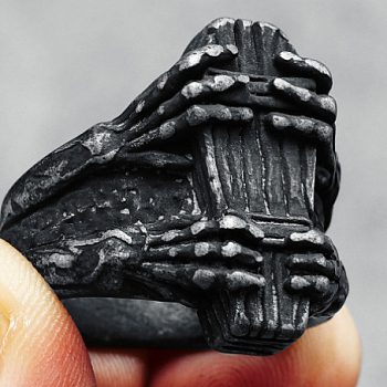 316 Stainless Steel Skeleton Hand Finger Ring, Gothic Style Ring for Men Women, Antique Silver, US Size 9(18.9mm)