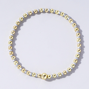 Bohemian Style Seed Beaded & Pearl Stretch Bracelet for Women