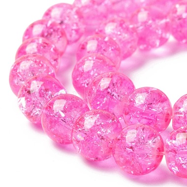 Spray Painted Crackle Glass Beads Strands(CCG-Q001-8mm-02)-3