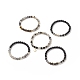 5Pcs 5 Style Natural Mixed Gemstone Round Beaded Stretch Bracelets Set(BJEW-JB08829)-4