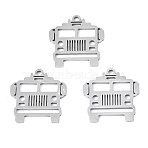 Non-Tarnish 201 Stainless Steel Pendants, Laser Cut, Truck, Stainless Steel Color, 16.5x16x1mm, Hole: 4mm(STAS-T044-267P)
