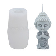 Buddha DIY Candle Silicone Molds, for Scented Candle Making, White, 8.7x5.1x3.5cm, Inner Diameter: 3.9x4x8.1cm(DIY-F137-02)