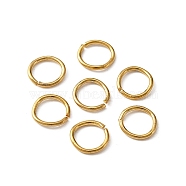 Stainless Steel Open Jump Rings, Round Ring, Real 18K Gold Plated, 8x1mm, 18 Gauge, Inner Diameter: 6mm(STAS-WH0044-02B-G)