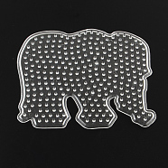 Elephant ABC Plastic Pegboards used for 5x5mm DIY Fuse Beads, Clear, 93x104x5mm(DIY-Q009-27)