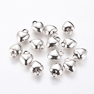 CCB Plastic Charms, Heart, Antique Silver, 9.5x8x4.5mm, Hole: 2mm(CCB-P005-030AS)