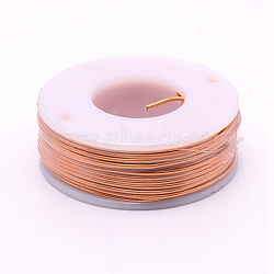Matte Round Aluminum Wire, with Spool, Dark Salmon, 1.2mm, 16m/roll(AW-G001-M-1.2mm-04)