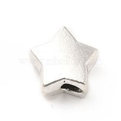 Tibetan Style Alloy Beads, Star, Antique Silver, 11x12x6.5mm, Hole: 3mm, about 202pcs/500g(PALLOY-P293-118AS)