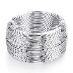 Rubber Covered Aluminum Wire, Round, Bendable Metal Craft Wire, for Making Dolls Skeleton DIY Crafts, Silver, 18 Gauge, 1mm, about 328.08 Feet(100m)/Roll(AW-WH0011-01)