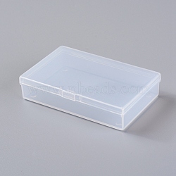 Plastic Boxes, Bead Storage Containers, Rectangle, Clear, 10x6.5x2.2cm, Inner Diameter: 9.5x5.8cm(CON-L017-04)