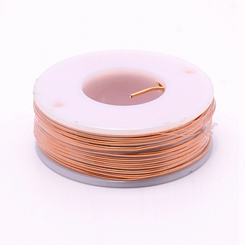 Matte Round Aluminum Wire, with Spool, Dark Salmon, 1.2mm, 16m/roll