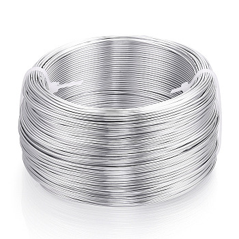 Rubber Covered Aluminum Wire, Round, Bendable Metal Craft Wire, for Making Dolls Skeleton DIY Crafts, Silver, 18 Gauge, 1mm, about 328.08 Feet(100m)/Roll