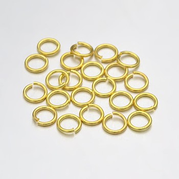 Brass Open Jump Rings, Golden, 23 Gauge, 3x0.6mm, Inner Diameter: 1.2mm, about 22727pcs/500g