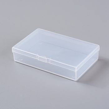 Plastic Boxes, Bead Storage Containers, Rectangle, Clear, 10x6.5x2.2cm, Inner Diameter: 9.5x5.8cm
