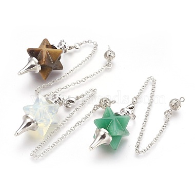 Platinum Mixed Color Star Mixed Stone Big Pendants