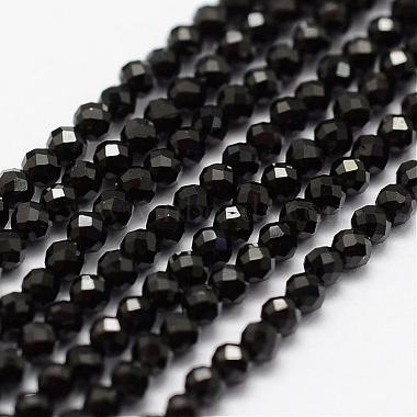 2mm Black Round Spinel Beads