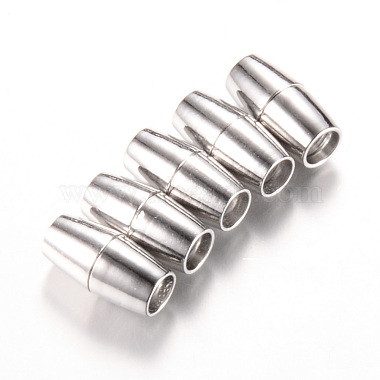 Platinum Barrel Brass Magnetic Clasps