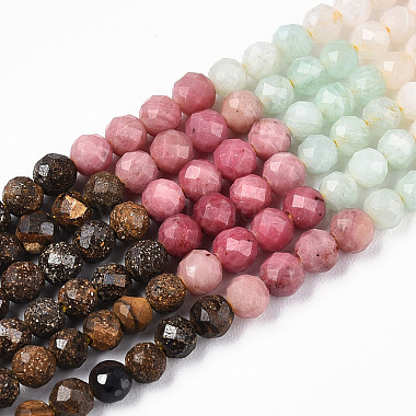 Natural & Synthetic Mixed Gemstone Beads Strands(G-D080-A01-02-36)-4