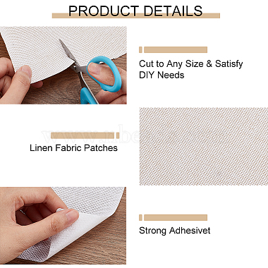 Self Adhesive Linen Fabric Patches(AJEW-WH0270-16F)-4